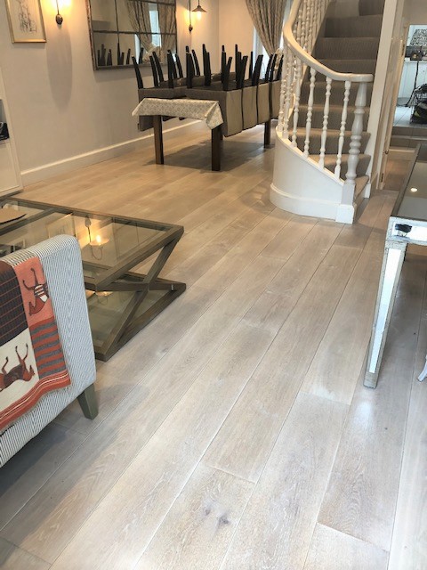 White Oiled Floor Cleaned